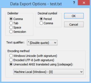 Opsi Export Data